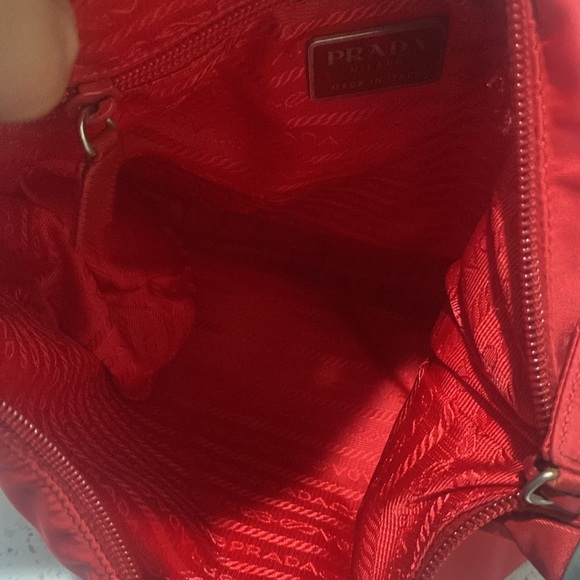 PRADA RED HOBO SHOULDER BAG - Picture 7 of 10